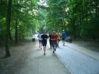 Running in the public park Tiergarten