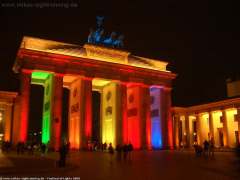 Berlin Brandenburger Tor illuminiert zum Lichter-Festival 2008