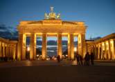 Barndenburg Gate at night - view from Pariser Platz