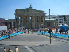 The Brandenburg Gate is the start and finish of the 10km Marathon Course of the 2009 World Championships in Athletics